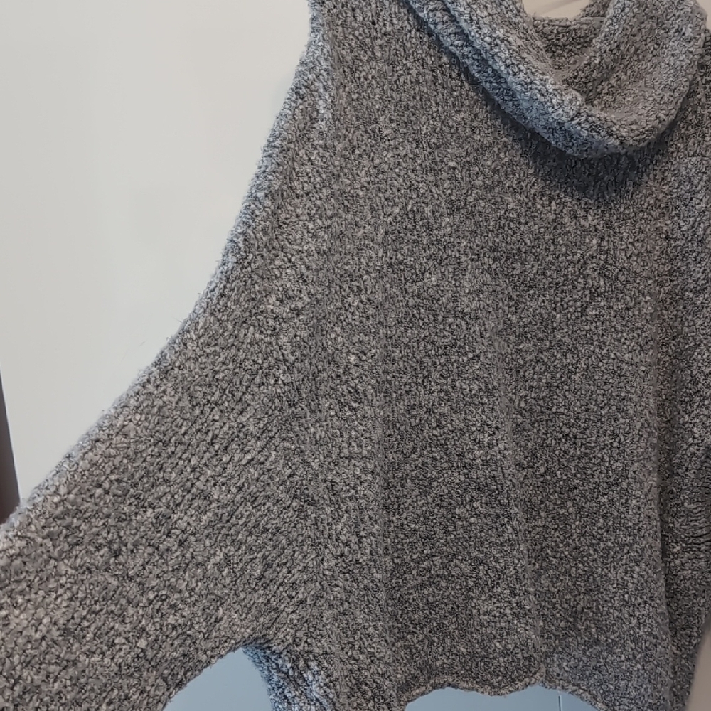 Free People BFF Gray Cowl Neck Slouchy Sweater Size Large - Picture 4 of 9